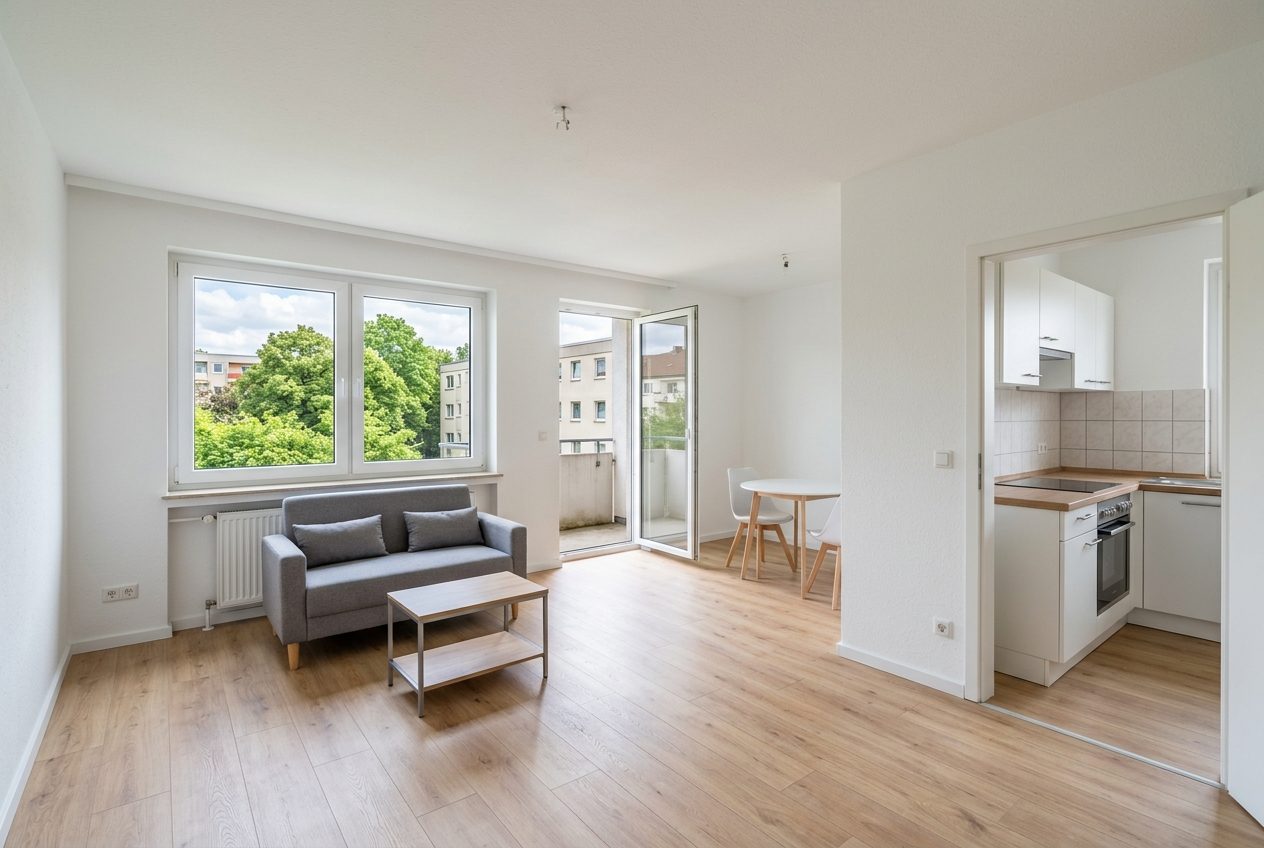 Helle 2-Zimmer-Wohnung mit Balkon