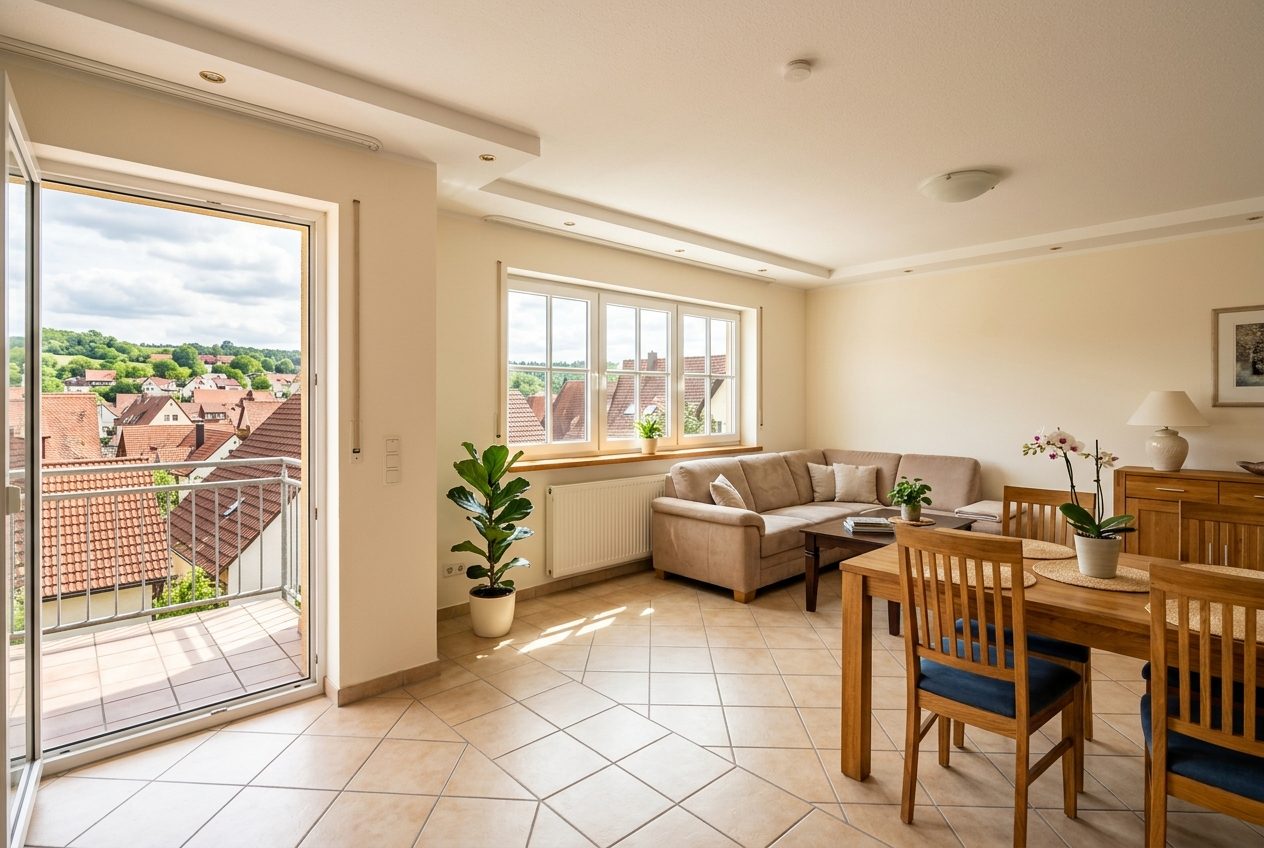 3-Zimmer-Wohnung mit Einbauküche und Stellplatz
