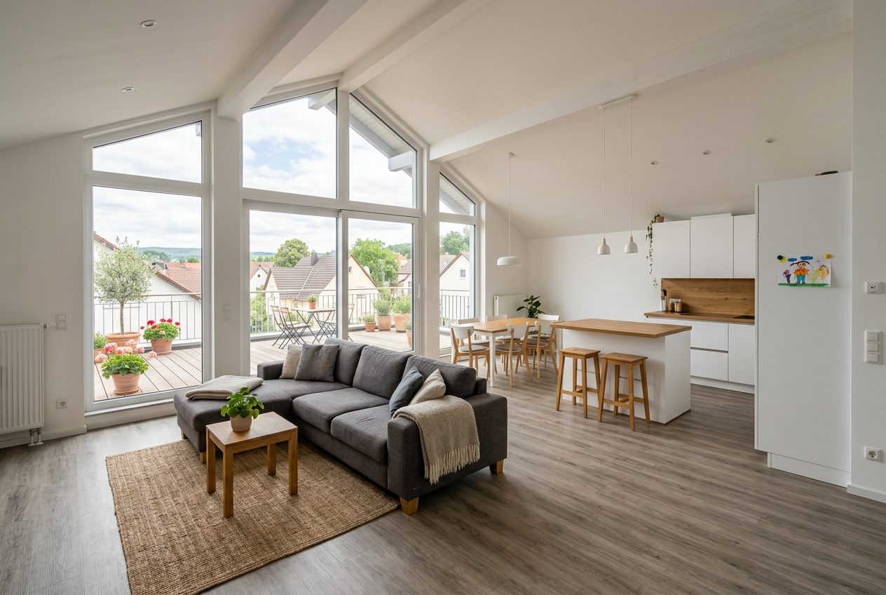 Großzügige 4-Zimmer-Wohnung mit zwei Balkonen und Tiefgarage